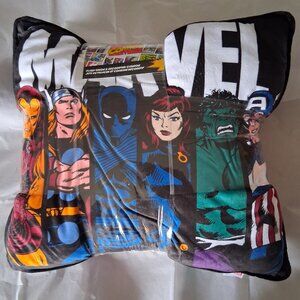 Marvel Retro Plush Throw and Decorative Pillow Set